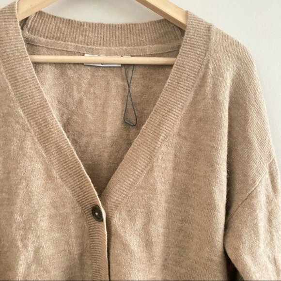 MINIMUM Brown Moffie Button Alpaca Cardigan - Picture 5 of 11